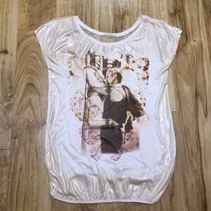 Thomas Crown Affair Top Gaudi Woman M Iconic Romantic Boho Chic Amorphous Blouse